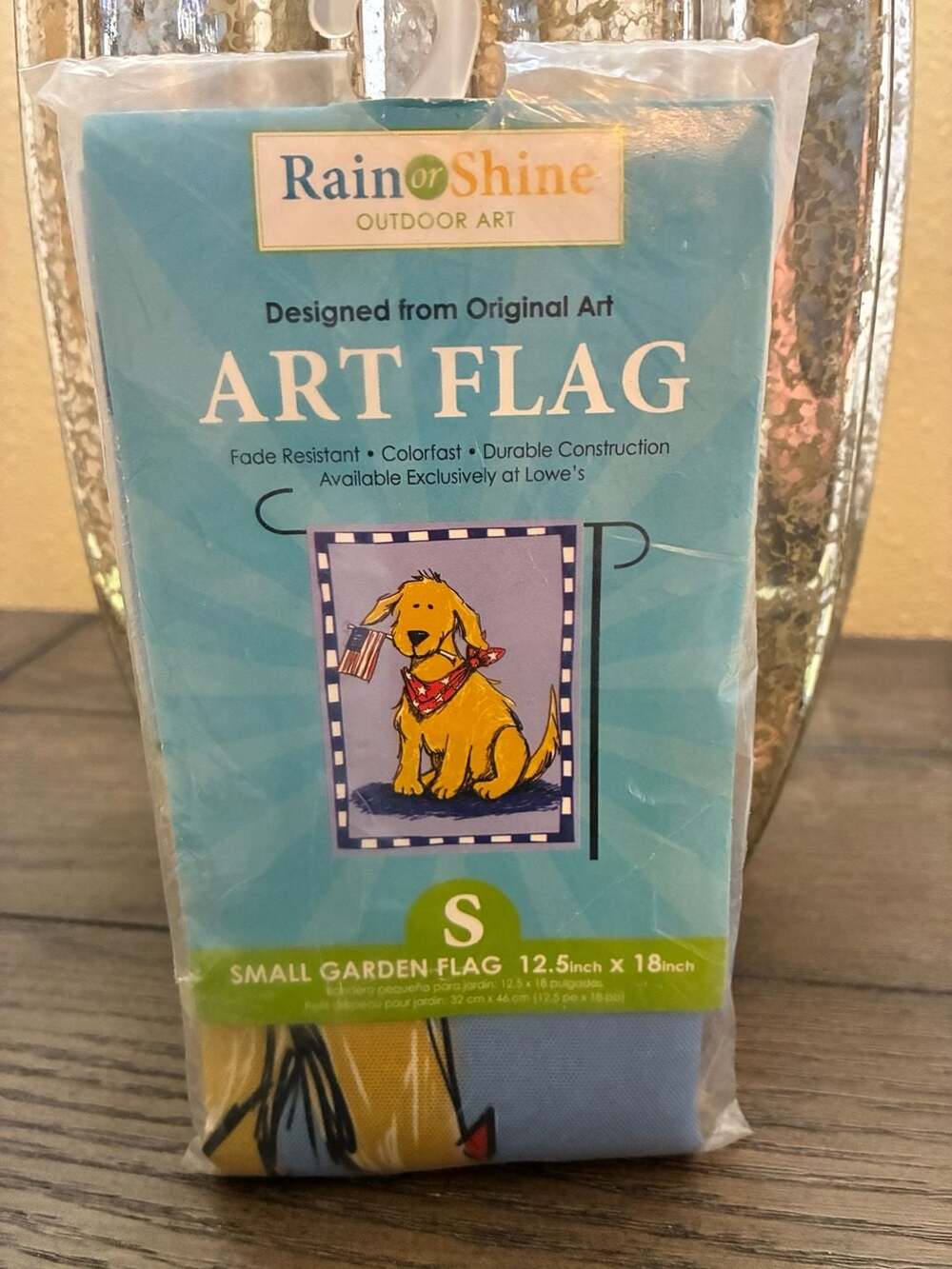 Rain Or Shine Outdoor Art Garden Flag Size S Golden Retriever Puppy Dog